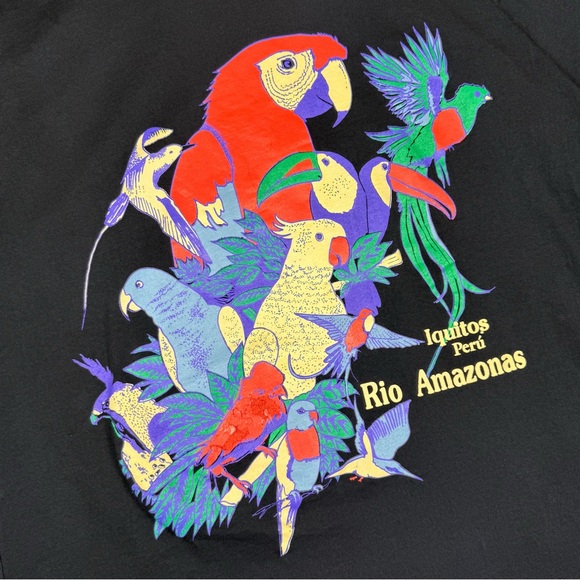 Vintage Single Stitch Kike Iquitos Peru Rio Amazonas Men’s Graphic Tee XL - Picture 5 of 12